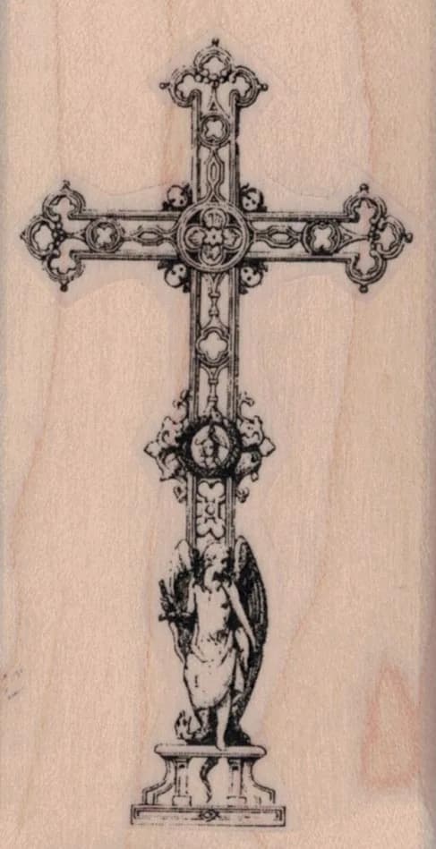 Cross Statue 1 3/4 x 3 1/4-0