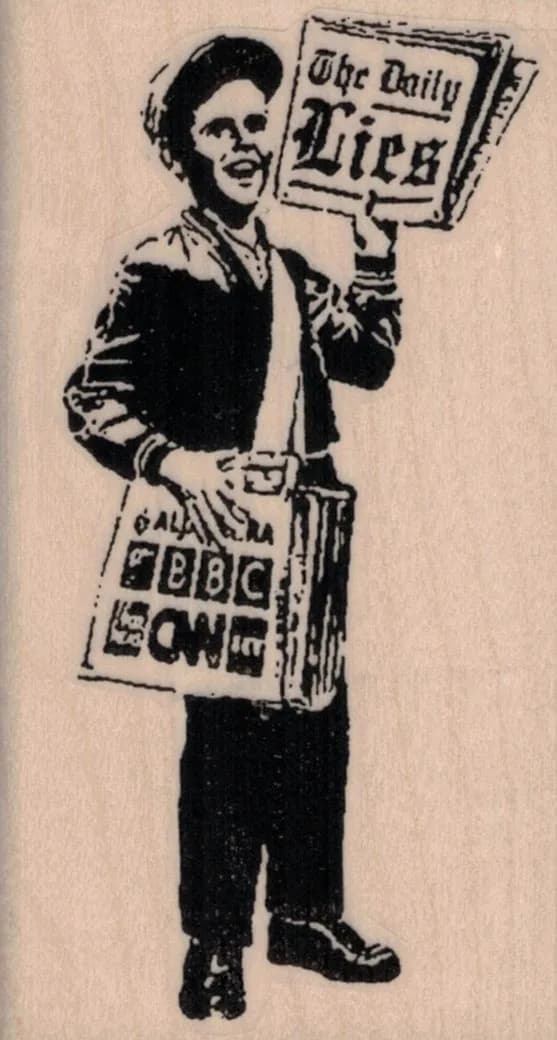 Banksy The Daily Lies 2 x 3 1/2-0