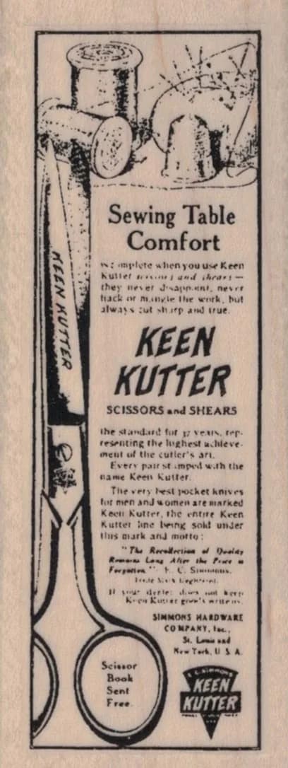 Keen Kutter Ad 1 1/2 x 3 3/4-0
