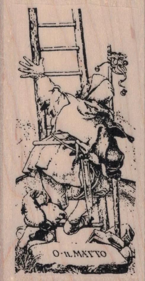 Tarot 0 The Fool 1 3/4 x 3 1/4-0