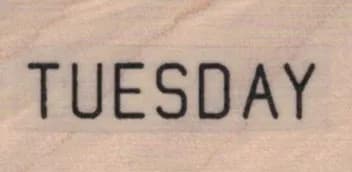 Tuesday 3/4 x 1 1/4-0