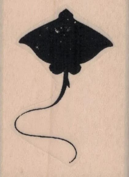 Manta Ray Silhouette 1 1/2 x 2-0