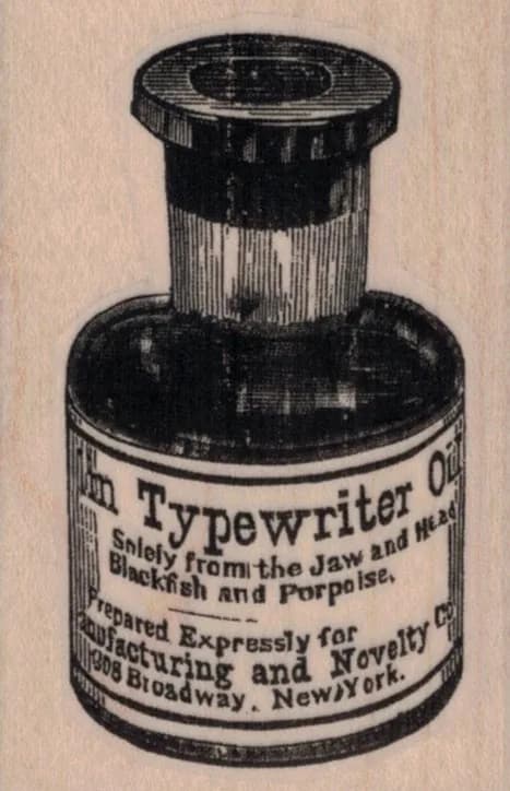 Typewriter Oil 1 3/4 x 2 1/2-0