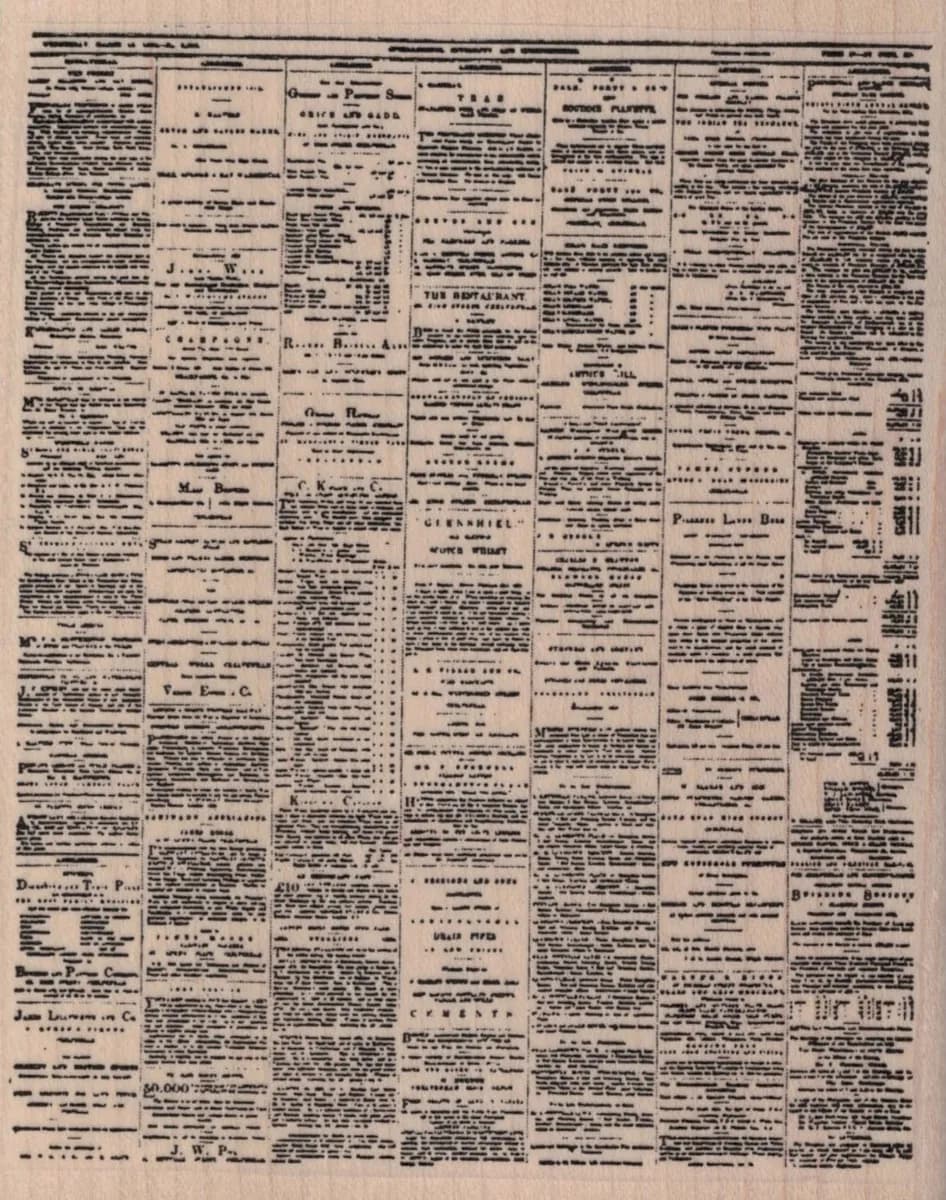 Sheet of Newsprint 4 1/4 x 5 1/4-0