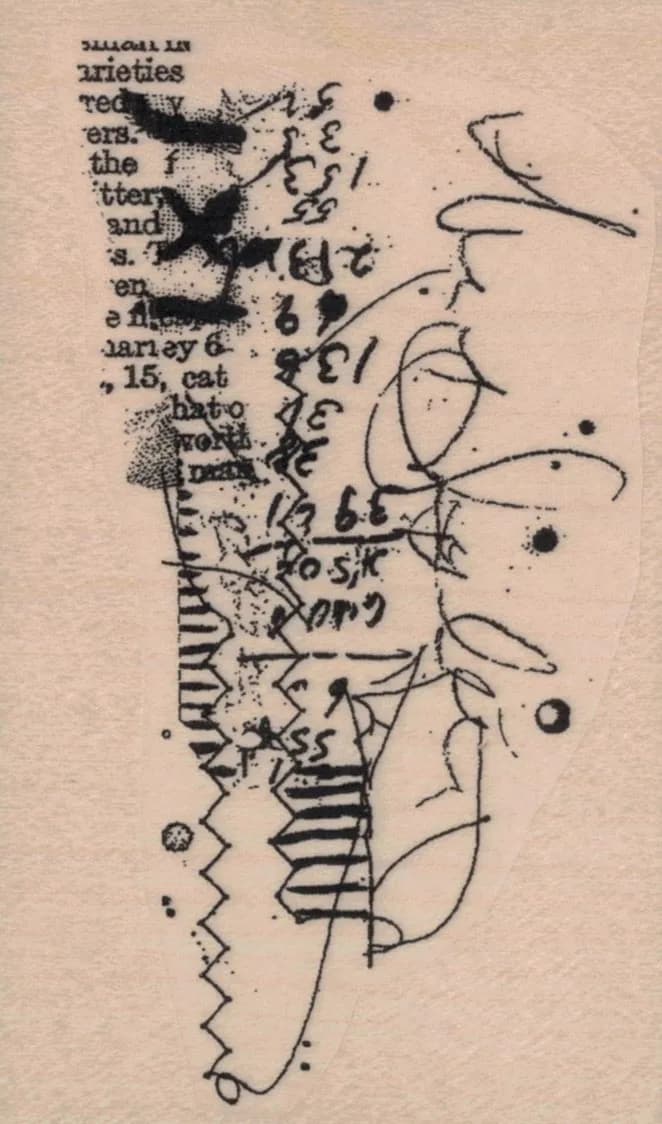 Writing and Scribbles Collage 4 x 2 1/4-0
