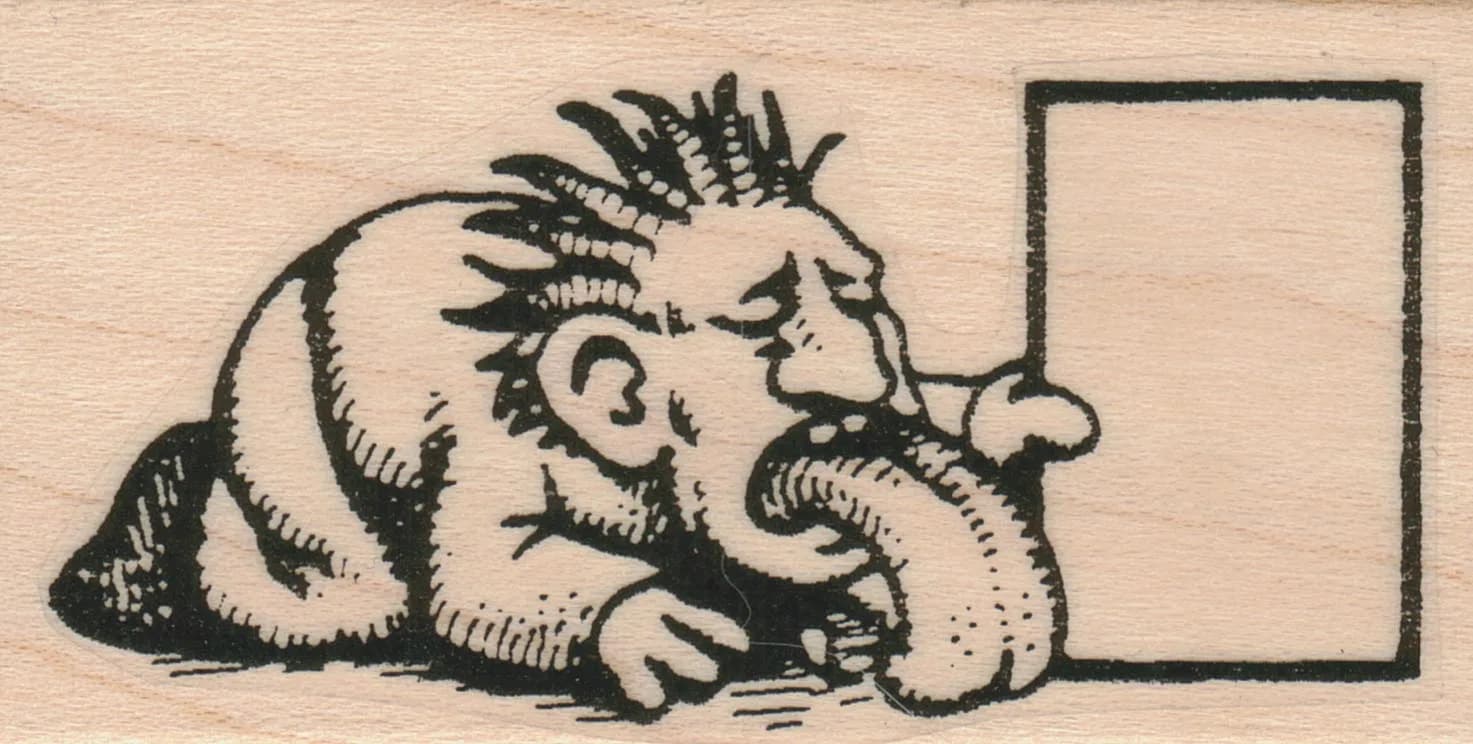 Man Licking Stamp 1 1/2 x 2 1/2-0