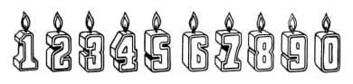 Candle Number Set Unmounted-0