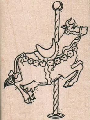 Carousel Cow 2 1/2 x 3 1/4-0
