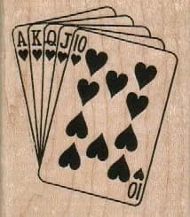 Royal Flush Hearts 2 1/4 x 2 1/2-0