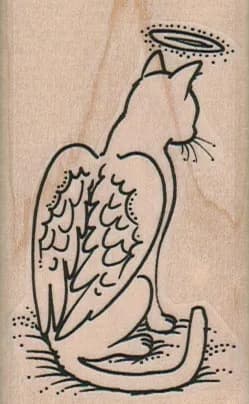Angel Cat Sitting 1 3/4 x 2 3/4-0