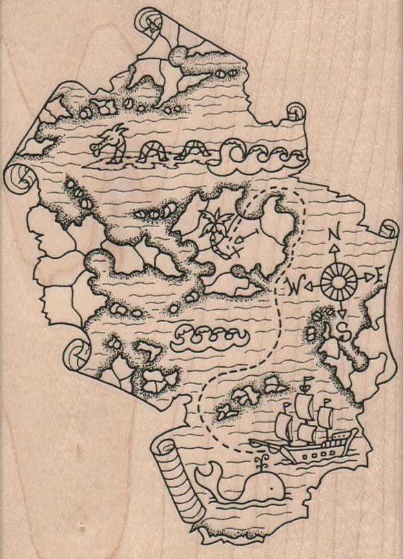 Pirate Map 4 x 5 1/2-0
