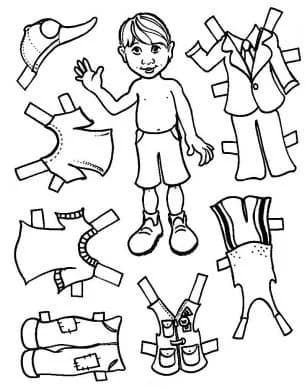 Boy Paper Doll Set (Unmounted)-0