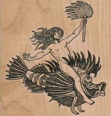 Person Riding Fish 4 x 4-0