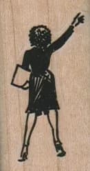 Lady Waving 1 x 1 3/4-0