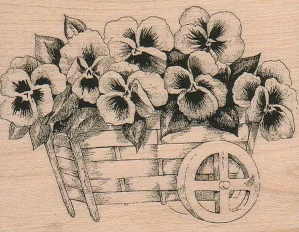 Pansy Cart 3 1/4 x 4-0