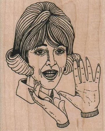 Lady With Hands Up 2 1/2 x 3-0