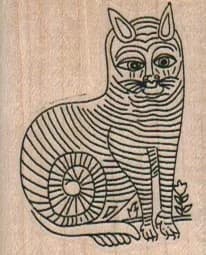 Striped Cat 1 1/2 x 1 3/4-0