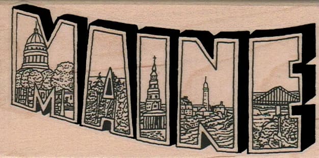 Maine Illustrated 2 1/4 x 4 1/4-0