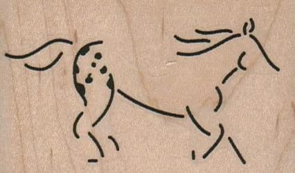 Horse Outline 3 x 1 3/4-0