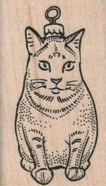 Cat Christmas Ornament 1 1/2 x 2 1/2-0