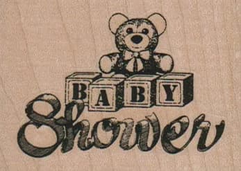 Baby Shower Teddy Bear 2 1/2 x 1 3/4-0