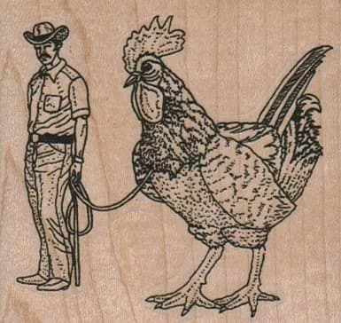 Man With Big Rooster 2 3/4 x 2 1/2-0