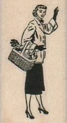 Fifties Housewife Shopping 1 x 1 3/4-0