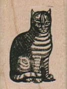 Striped Cat Looking Peeved 1 x 1 1/4-0