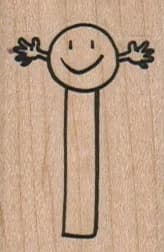 Smiley With Arms Pez Dispenser 1 1/4 x 1 3/4-0