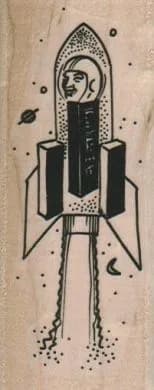 Man In Rocket Ship 1 1/2 x 3 1/2-0