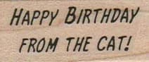 Happy Birthday From The Cat 3/4 x 1 1/2-0