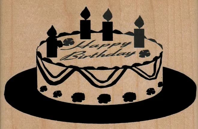 Happy Birthday Cake 4 1/2 x 3-0