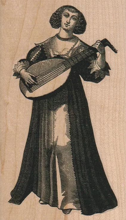 Lute Playing Lady 3 x 5-0
