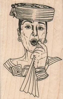 Lady With Napkin 2 1/2 x 3 3/4-0