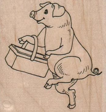 Pig & Basket 2 1/2 x 2 1/2-0