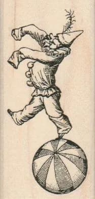 Clown On Ball 1 3/4 x 3 1/2-0