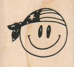 Patriotic Smiley 1 3/4 x 1 1/2-0