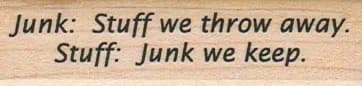 Junk: Stuff You Throw Away 3/4 x 2 1/2-0