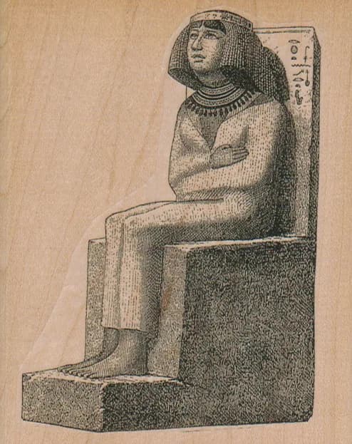 Egyptian Sitting Queen 3 1/2 x 4 1/4-0