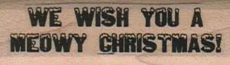 We Wish You A Meowy Christmas 3/4 x 2 1/4-0