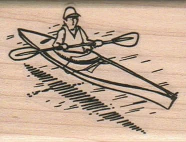 Man Kayaking 2 x 2 1/2-0