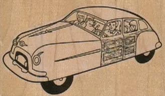 Woody Wagon Family 3 1/2 x 2-0