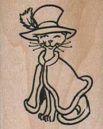 Cat In Hat And Cloak 1 1/2 x 1 3/4-0