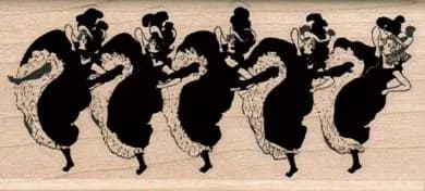 Can Can Dancers Small 1 3/4 x 3 3/4-0