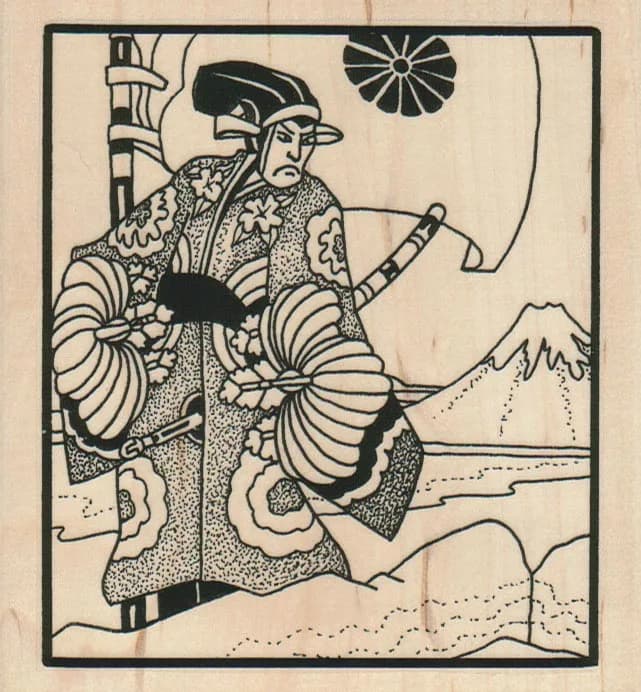 Samurai Warrior Scene 4 1/2 x 4 3/4-0