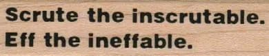 Scrute The Inscrutable 3/4 x 2 1/2-0