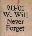 911-01 We Will Never Forget 1 x 1-0