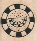 Checkered Circle/Watermelon/Sm 1 x 1-0