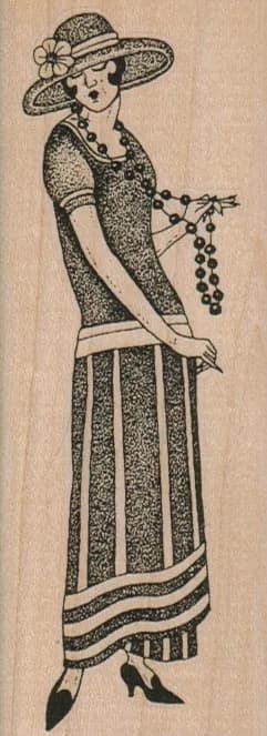 Lady In Pearls 1 3/4 x 4 1/2-0