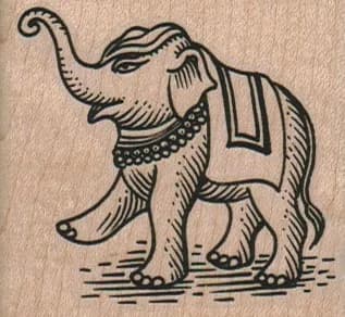Elephant With Necklace 2 1/4 x 2-0